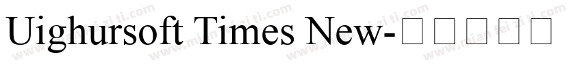 Uighursoft Times New字体转换